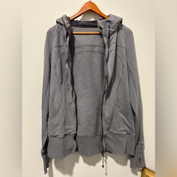 Lululemon Gray Scuba Hoodie Zip Jacket Sz 8 - Picture 8 of 8
